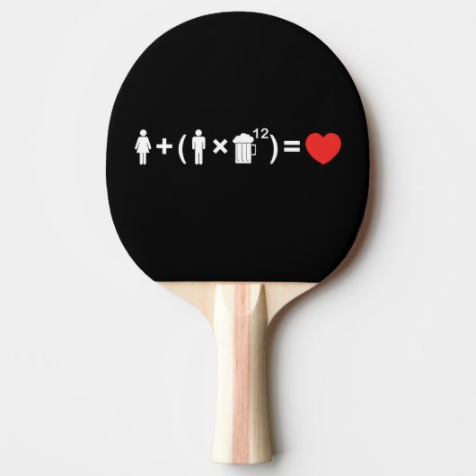 Raquette De Ping Pong L'équation d'amour pour les hommes (Devant)