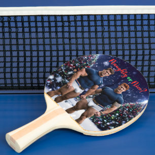 Raquette De Ping Pong Les arbres de Noël lumineux de SlipperyJoe deux mu