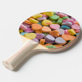 RAQUETTE DE PING PONG LES COEURS DE LA BOUGIE DE VALENTINE (Devant Angle)