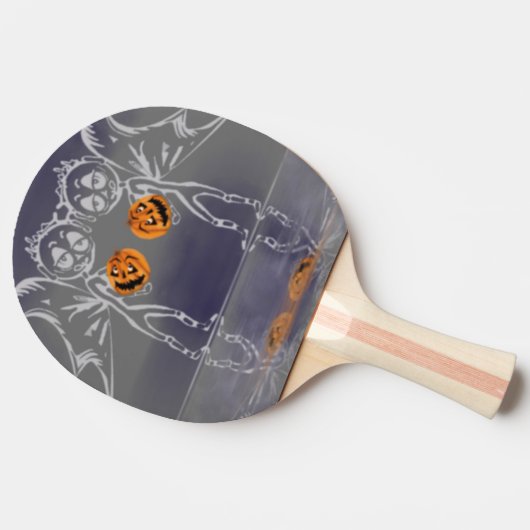 Raquette De Ping Pong Les Fées citrouilles Se Amusent À Halloween (Côté)