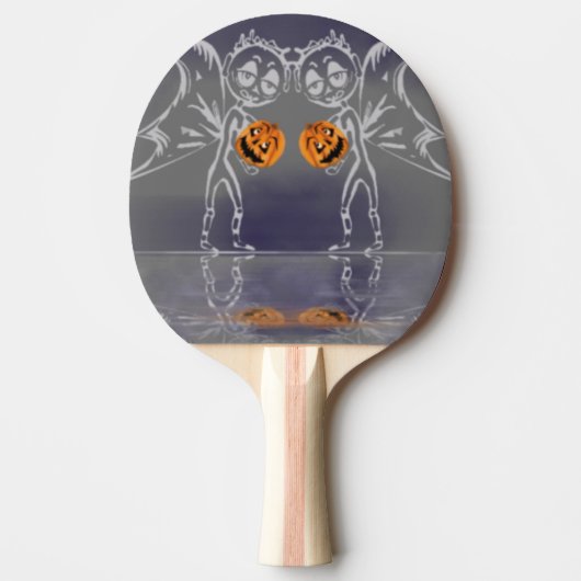 Raquette De Ping Pong Les Fées citrouilles Se Amusent À Halloween (Devant)