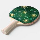 Raquette De Ping Pong Les flocons dorés de Noël sur l'Arrière - plan ver (Devant Angle)