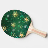 Raquette De Ping Pong Les flocons dorés de Noël sur l'Arrière - plan ver (Côté)