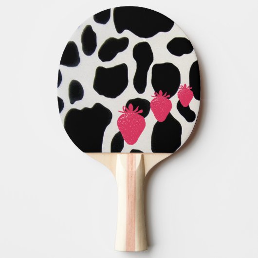 Raquette De Ping Pong Les fraises sur la vache Imprimer (Devant)