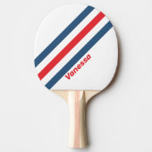 Raquette De Ping Pong Les rayures nostalgiques de Postman avec le nom (Devant)