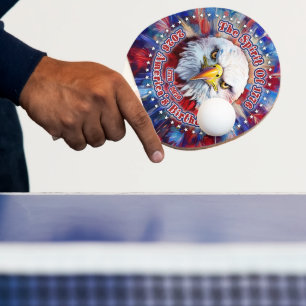 Raquette De Ping Pong L'Esprit de 1776, 2026 l'Aigle Rouge de Feu d'Amér