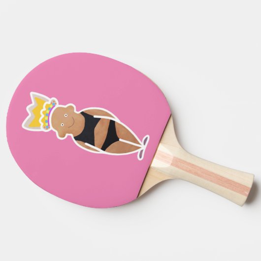 Raquette De Ping Pong L'été est pour les reines et s'amuser (Côté)