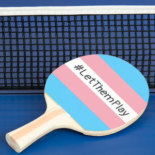 Raquette De Ping Pong #Let'ThemPlay Drapeau Transgenre Athlètes (Insitu)