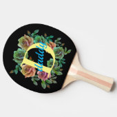 RAQUETTE DE PING PONG LETTRE FLORALE DADDY PERSONNALISÉE (Côté)