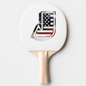 Raquette De Ping Pong Lettre J Monogramme Initial USA (Devant)