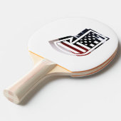 Raquette De Ping Pong Lettre J Monogramme Initial USA (Devant Angle)