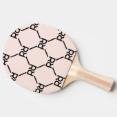 Raquette De Ping Pong LETTRE MONOGRAPHIQUE Fille Rose Moderne Luxe Éléga (Côté)