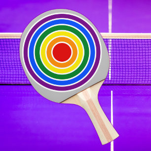 Raquette De Ping Pong LGBTQ Pride Drapeau arc-en-ciel Thème cible Ping P