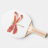 Raquette De Ping Pong libellule de fleurs avec sakura de bijoux (Côté)