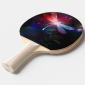 Raquette De Ping Pong libellule rouge brillante (Devant Angle)