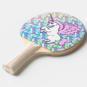Raquette De Ping Pong Licorne blanche et rose (Devant Angle)