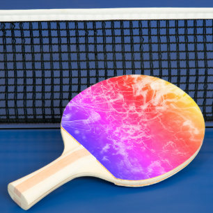 Raquette De Ping Pong Lignes de lumière électrique dégradé abstrait.
