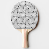 Raquette De Ping Pong Lignes entrelacées noir et blanc uniques (Dos)