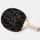 Raquette De Ping Pong Lignes multicouleurs néon (Côté)