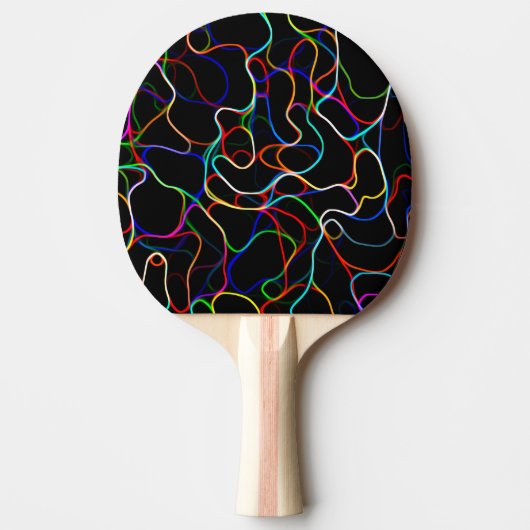 Raquette De Ping Pong Lignes multicouleurs néon (Devant)
