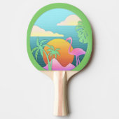 Raquette De Ping Pong L'île du Flamant rose tropical (Devant)