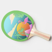 Raquette De Ping Pong L'île du Flamant rose tropical (Côté)