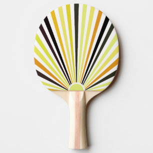 Raquette De Ping Pong Lime Vert rayures orange et noir