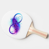 Raquette De Ping Pong L'infini avec plume violette (Côté)