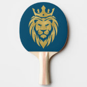 Raquette De Ping Pong Lion Avec Couronne - Style Or 3 (Dos)
