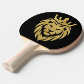 Raquette De Ping Pong Lion Avec Couronne - Style Or 3 (Devant Angle)