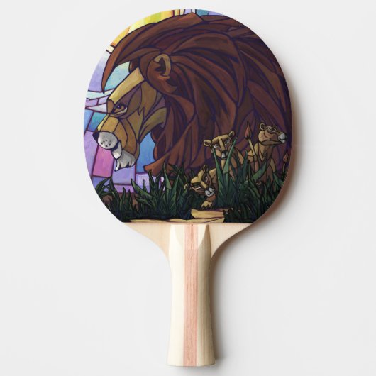 Raquette De Ping Pong Lion et petits (Devant)