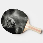 Raquette De Ping Pong Lion fâché en noir et blanc (Côté)