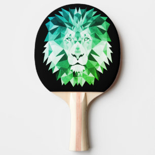 Raquette De Ping Pong Lion Géométrique Vert