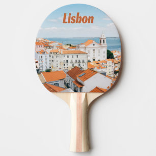 Raquette De Ping Pong Lisbonne Portugal Plages de l'Atlantique Toits rou