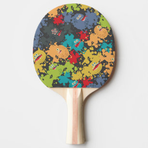 Raquette De Ping Pong Little cute funny monsters