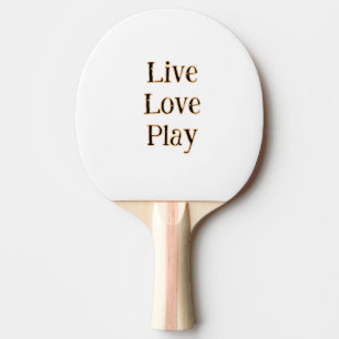 Raquette De Ping Pong Live love play black orange sport player moderne q