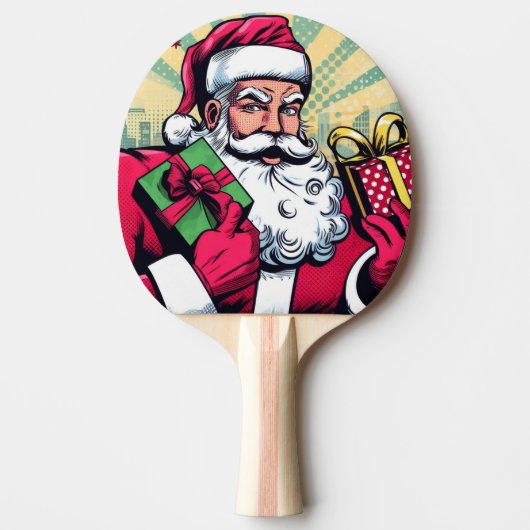 Raquette De Ping Pong Livre de bande dessinée Père Noël/Noël (Devant)