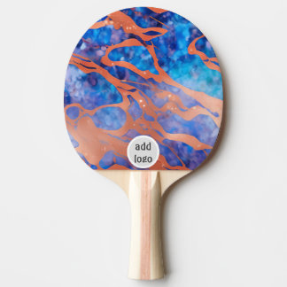 Raquette De Ping Pong logo coloré moderne rétro simple