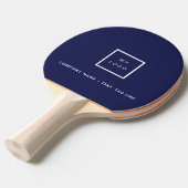 Raquette De Ping Pong logo commercial bleu marine (Devant Angle)