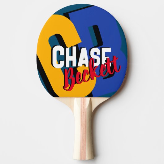 Raquette De Ping Pong Logo couleur complète sur 1 côté (Devant)