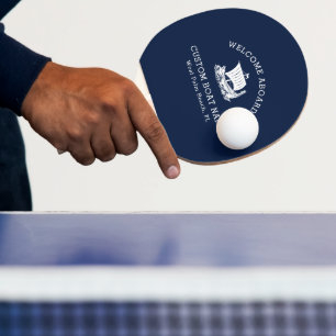 Raquette De Ping Pong Logo de bateau de capitaine personnalisé navire na
