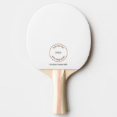 Raquette De Ping Pong Logo de l'entreprise Nom commercial Blanc (Devant)