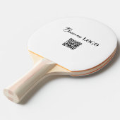 Raquette De Ping Pong Logo d'entreprise & Code QR Tennis de table (Devant Angle)