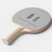 Raquette De Ping Pong Logo d'entreprise gris slogan (Devant Angle)