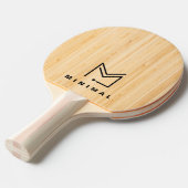 Raquette De Ping Pong Logo d'entreprise personnalisé Conception minimale (Devant Angle)