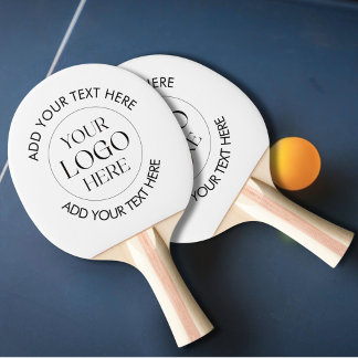 Raquette De Ping Pong Logo d'entreprise personnalisé et textes circulair