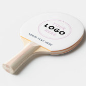 Raquette De Ping Pong Logo d'entreprise simple et texte (Devant Angle)