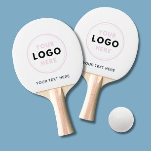 Raquette De Ping Pong Logo d'entreprise simple et texte