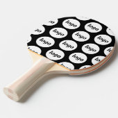 Raquette De Ping Pong Logo Motif commercial Promotionnel Noir (Devant Angle)