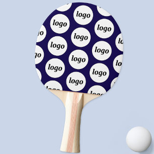 Raquette De Ping Pong Logo Motif commercial Promotionnels Marine Bleue